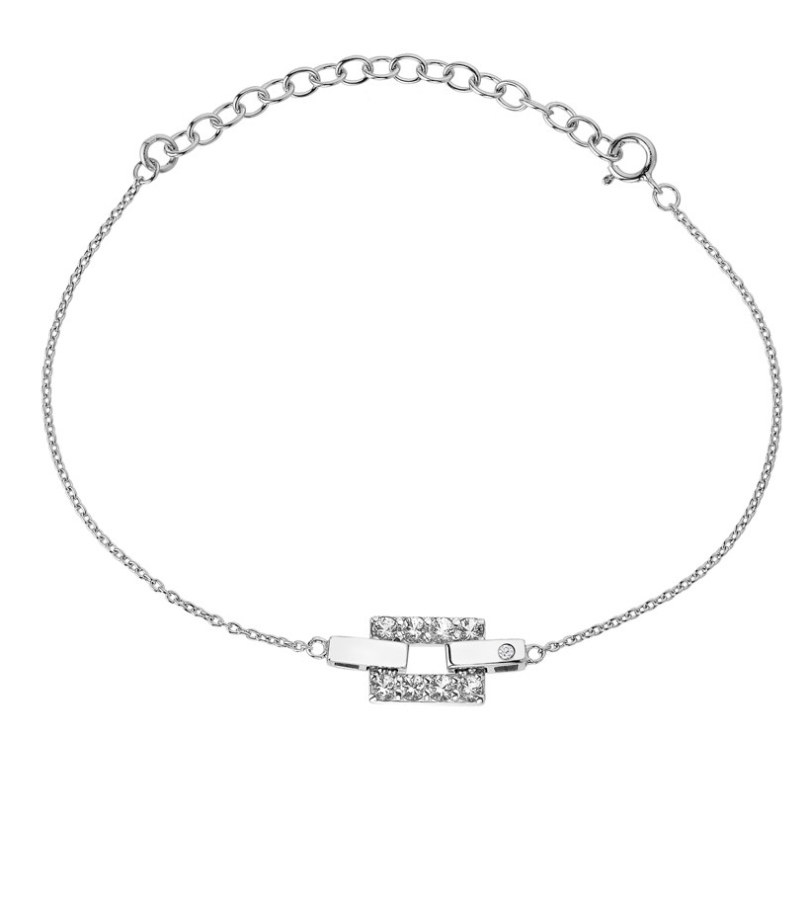 Hot Diamonds Stříbrný náramek s diamantem a topazy Echo DL648 - Náramky Náramky se symboly