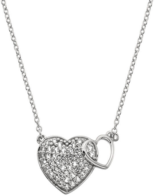 Hot Diamonds Stříbrný náhrdelník s pravým diamantem Flora DP730 - Náhrdelníky