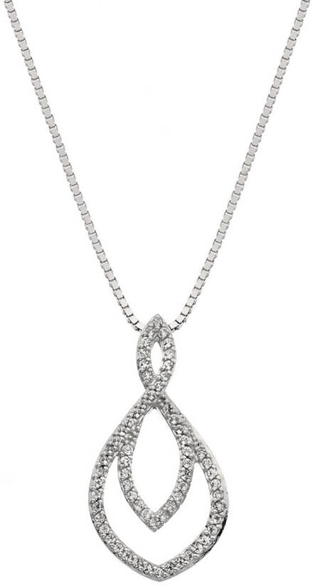 Hot Diamonds Stříbrný náhrdelník s pravým diamantem Lily DP733 - Náhrdelníky