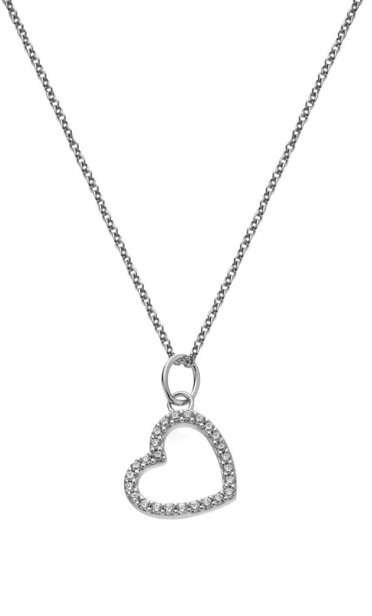 Hot Diamonds Stříbrný náhrdelník Srdíčko Silver Whisper SWP004 (řetízek, přívěsek) - Náhrdelníky Náhrdelníky s&nbsp;kameny