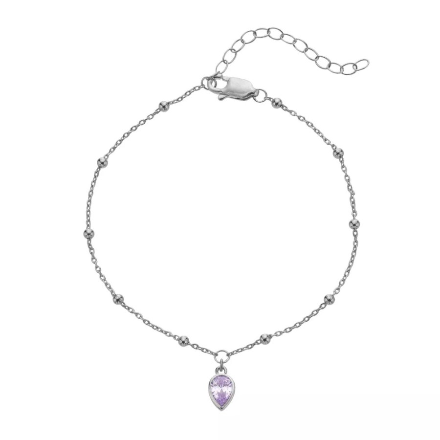 Hot Diamonds Náramek pro ženy narozené v&nbsp;červnu Silver Whisper SWB030 - Náramky Řetízkové náramky