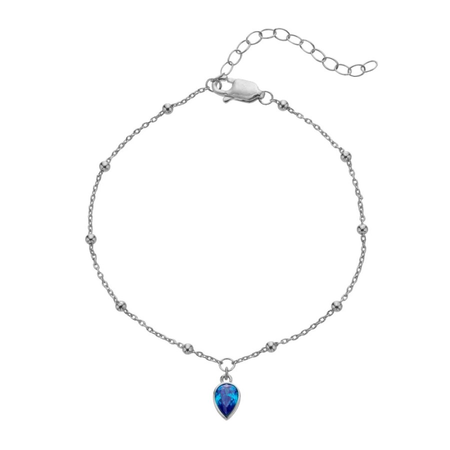 Hot Diamonds Stříbrný náramek pro ženy narozené v&nbsp;prosinci Silver Whisper SWB036 - Náramky Řetízkové náramky