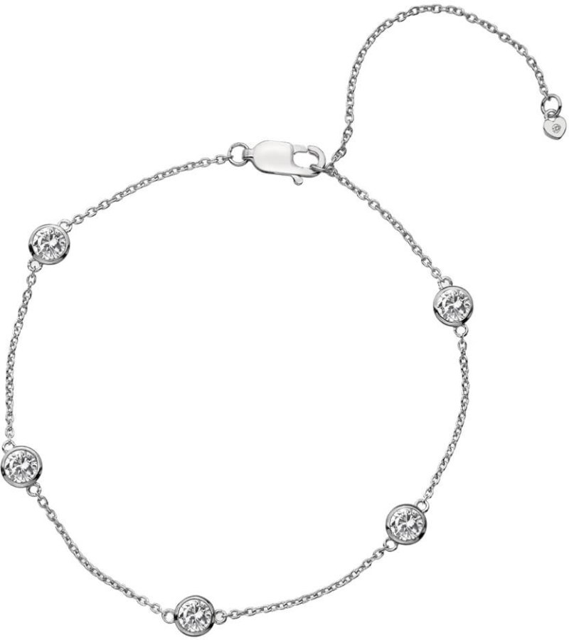 Hot Diamonds Stříbrný náramek s topazy a pravým diamantem Willow DL580 - Náramky Náramky z minerálů