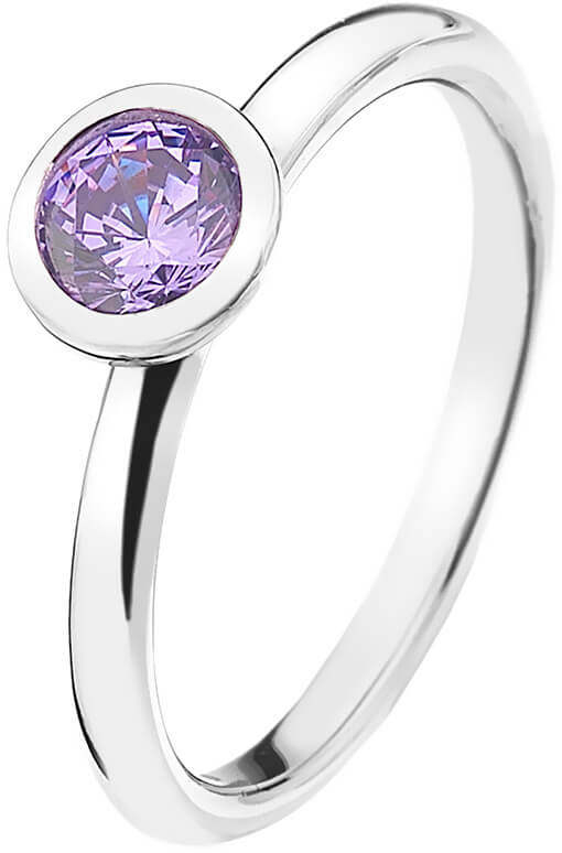 Hot Diamonds Stříbrný prsten Emozioni Scintilla Lavender Calmness ER020 50 mm - Prsteny Prsteny s kamínkem