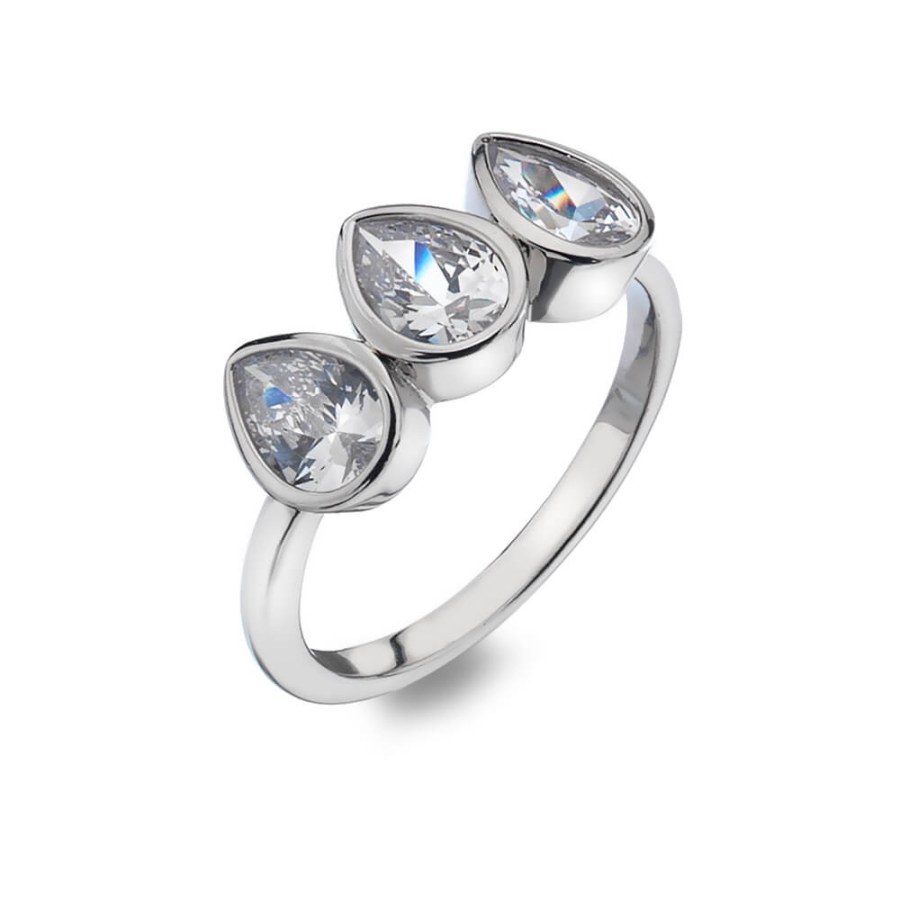 Hot Diamonds Třpytivý prsten Emozioni Acqua Amore ER026 54 mm - Prsteny Prsteny s kamínkem