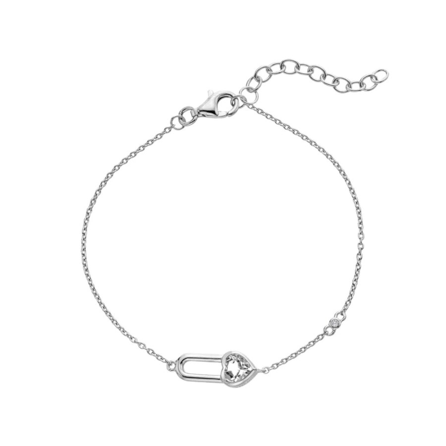 Hot Diamonds Třpytivý stříbrný náramek Solitaire DL722 - Náramky Řetízkové náramky