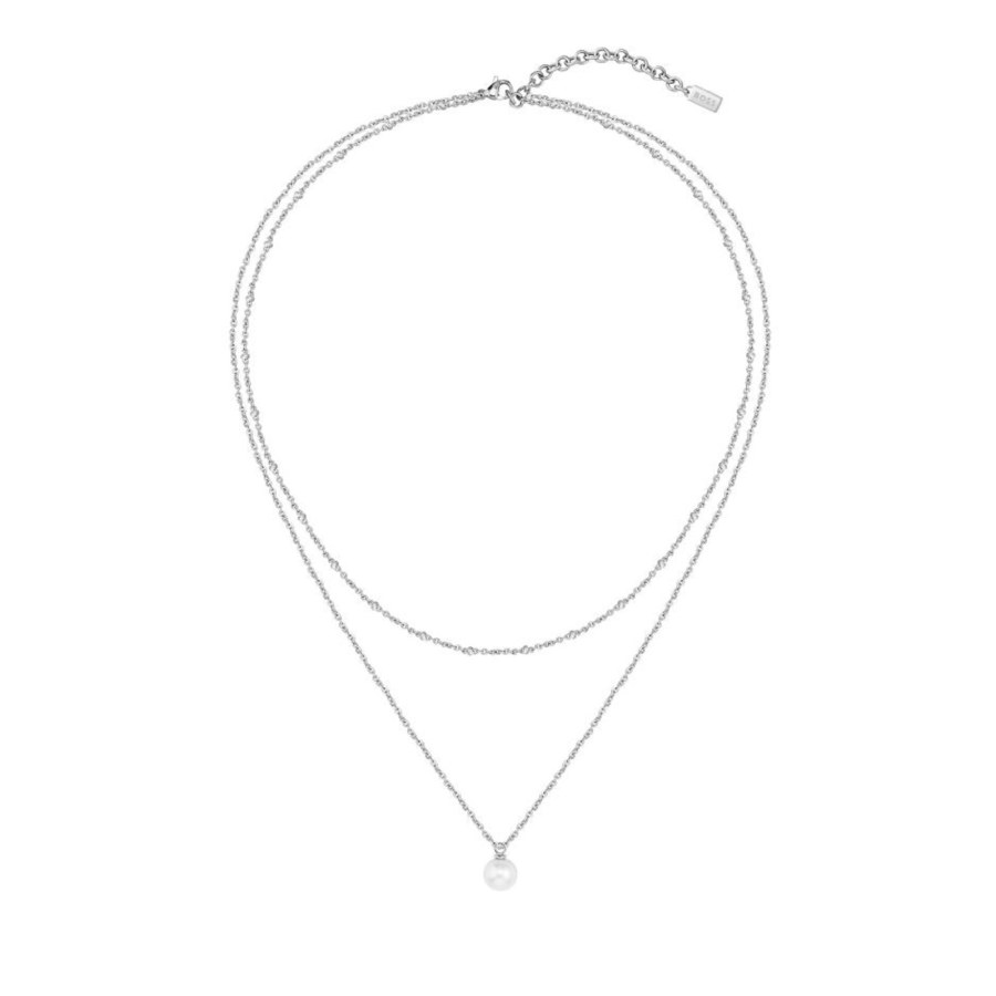 Hugo Boss Krásný dvojitý náhrdelník se syntetickou perlou Cora 1580269