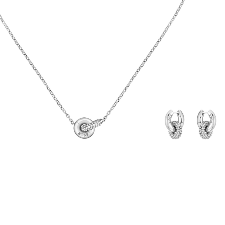 Hugo Boss Sada ocelových šperků Live Precious 1570198 (náhrdelník, náušnice) - Sety šperků Soupravy šperků