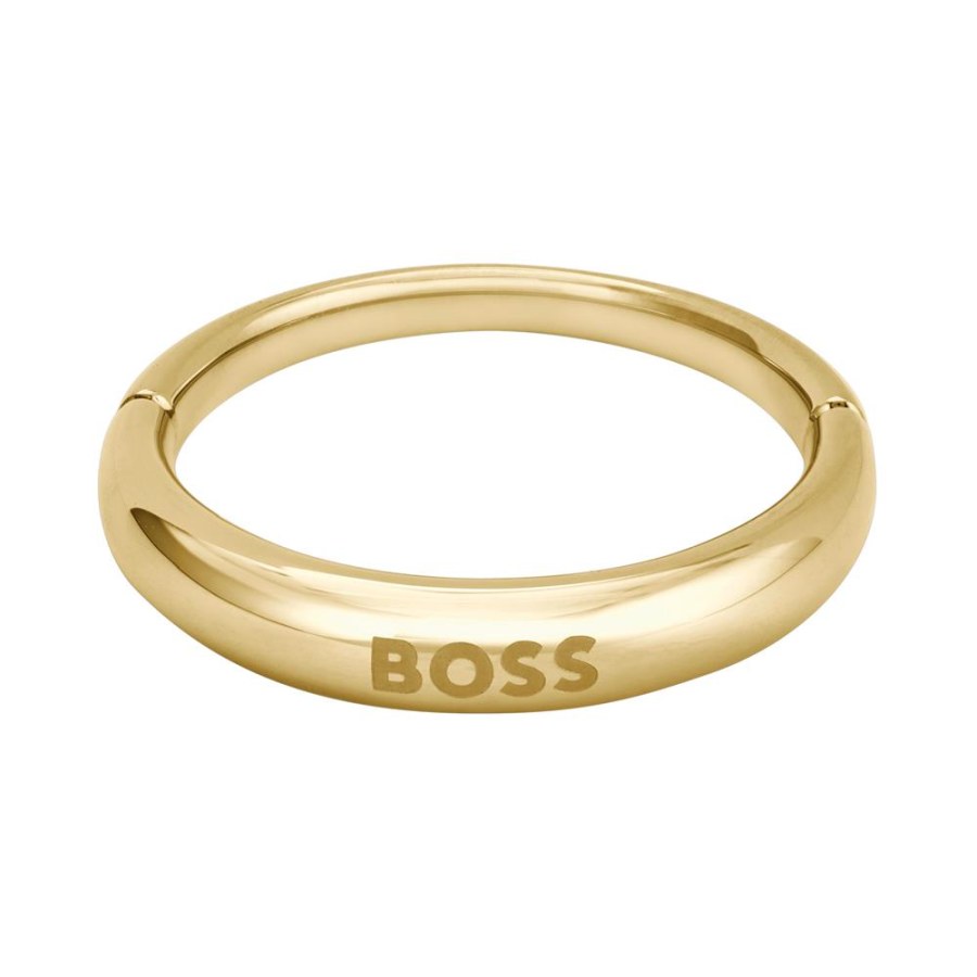 Hugo Boss Minimalistický pozlacený prsten pro ženy 1580620 52 mm - Prsteny Prsteny bez kamínku