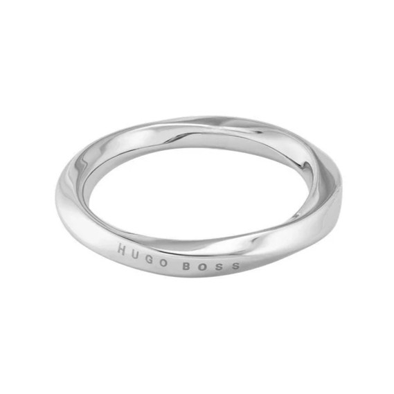 Hugo Boss Moderní pozlacený prsten Signature 1580250 52 mm - Prsteny Prsteny bez kamínku