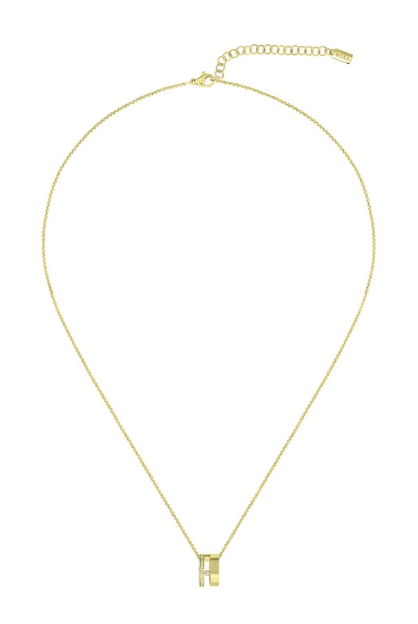 Hugo Boss Módní pozlacený náhrdelník s krystaly Lyssa 1580347