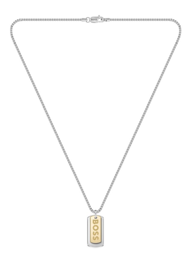 Hugo Boss Pánský bicolor náhrdelník Psí známky Devon 1580576 - Náhrdelníky