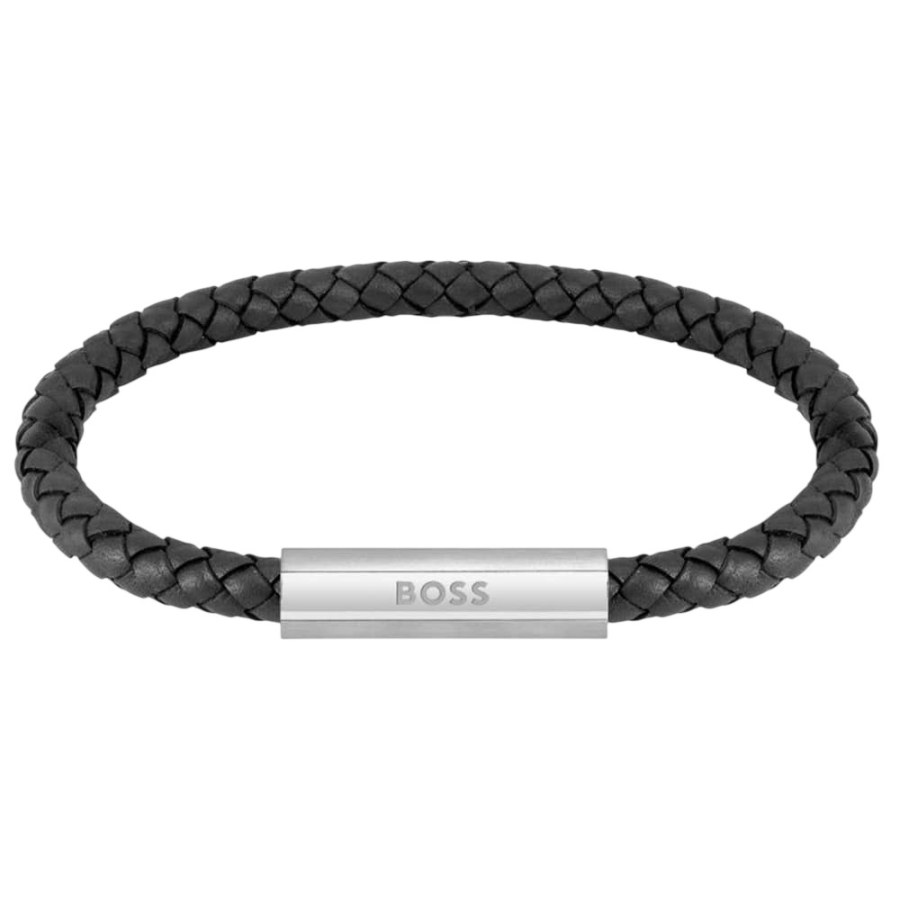 Hugo Boss Pletený kožený náramek pro muže 1580152 - Náramky Kožené náramky