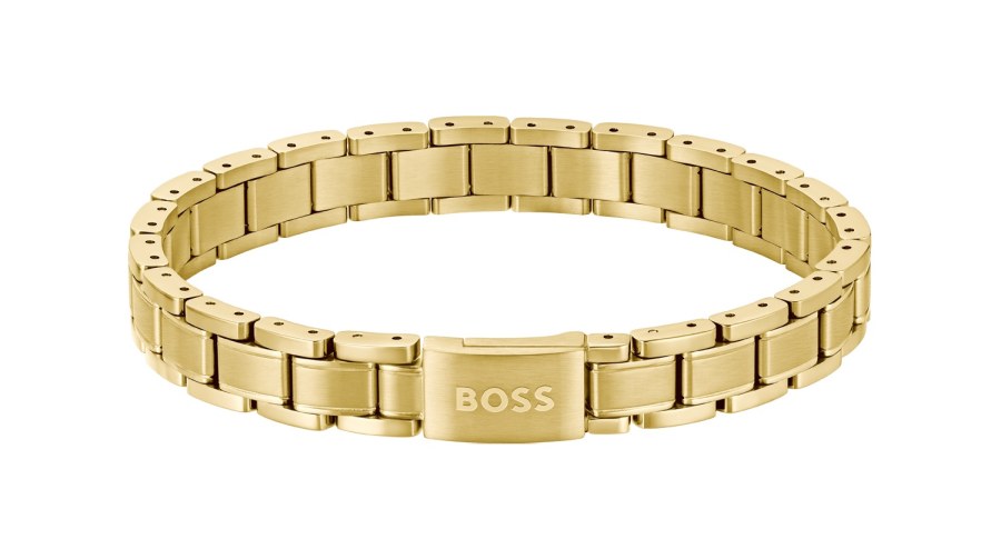 Hugo Boss Pozlacený náramek pro muže Metal Links Essentials 1580711 Hugo Boss Pozlacený náramek pro muže Metal Links Essentials 1580711 - Náramky Řetízkové náramky