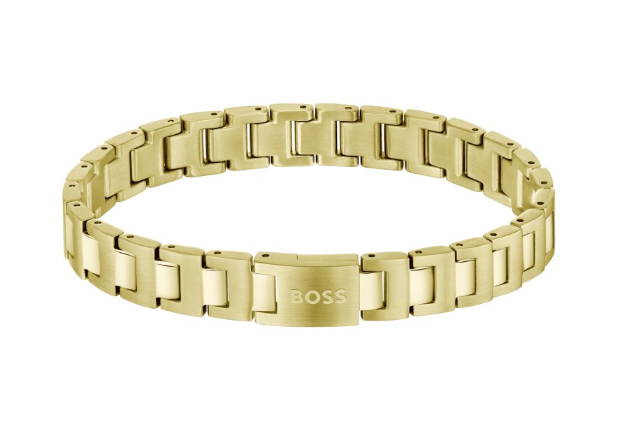 Hugo Boss Pozlacený náramek pro muže Candor 1580753 Hugo Boss Pozlacený náramek pro muže Candor 1580753 - Náramky Řetízkové náramky