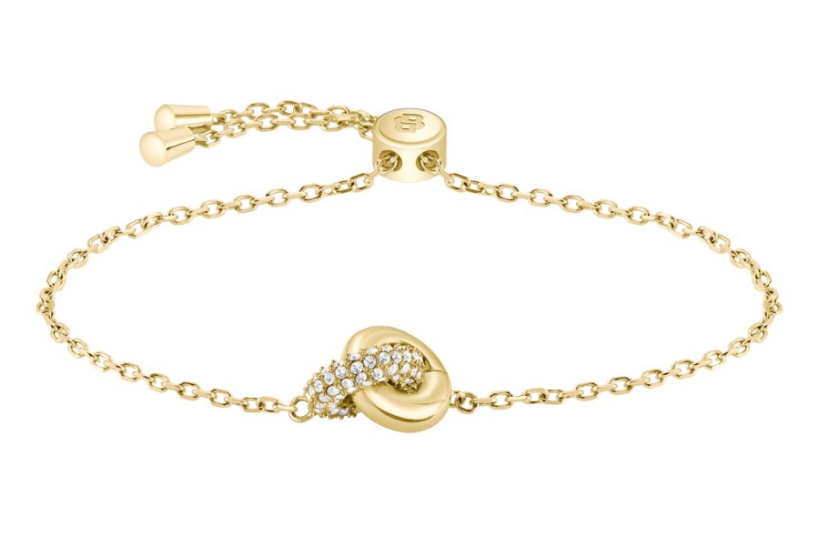Hugo Boss Pozlacený náramek s krystaly Live Precious 1580757 Hugo Boss Pozlacený náramek s krystaly Live Precious 1580757 - Náramky Náramky se symboly