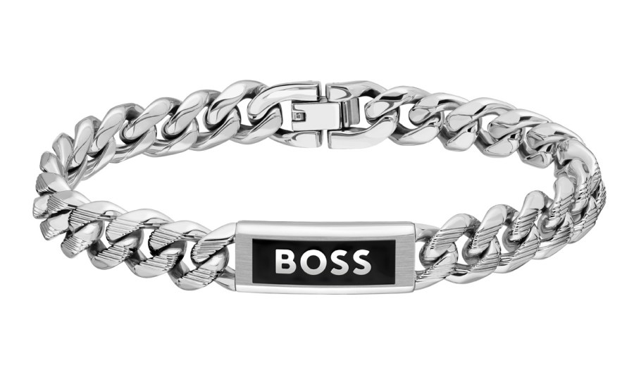 Hugo Boss Pánský ocelový náramek Kassy Emblem 1580679 19 cm - Náramky Řetízkové náramky