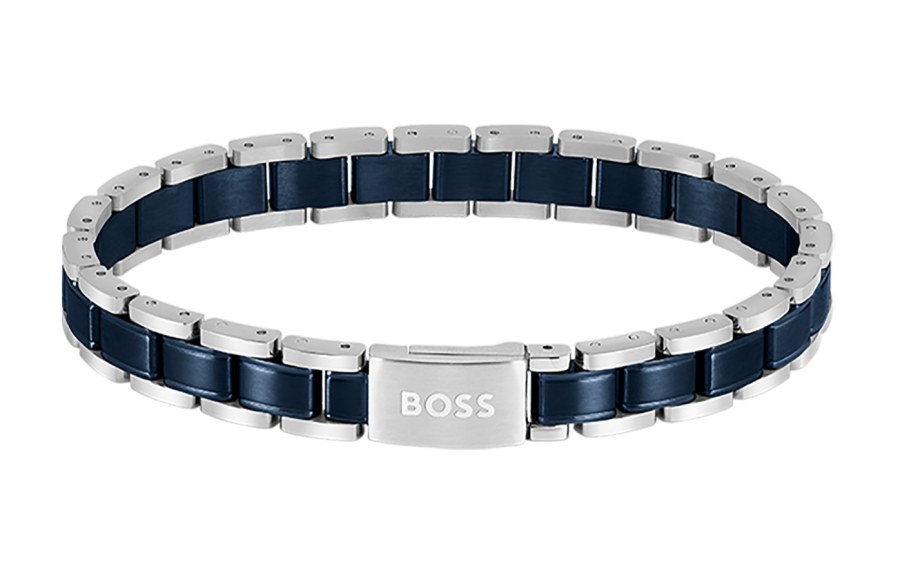 Hugo Boss Stylový bicolor náramek pro muže Metal Links Essentials 1580664 - Náramky Řetízkové náramky