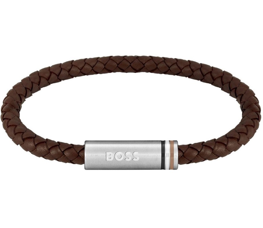 Hugo Boss Stylový kožený náramek Ares Single 1580623 - Náramky Kožené náramky