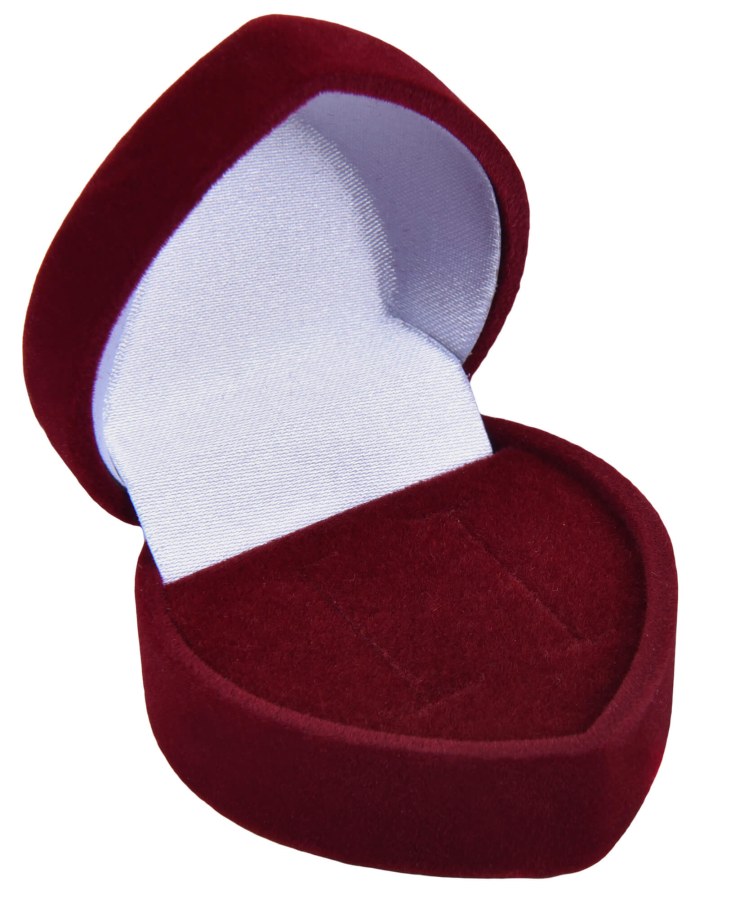 JK Box Bordó dárková krabička na náušnice Srdce F-75/NA/A10 - Dárkové krabičky na šperky Krabičky na šperky Krabičky na šperky - malé