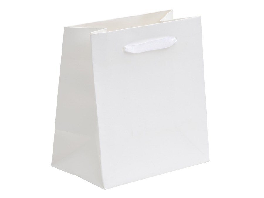 JK Box Dárková papírová taška bílá EC-5/A1 - Dárkové krabičky na šperky Taštičky na šperky