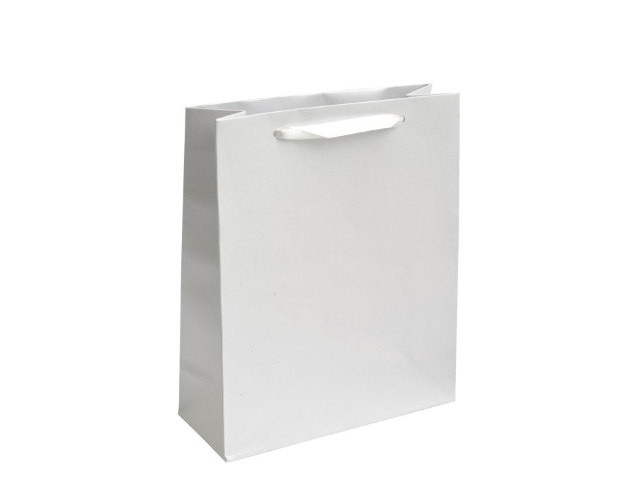 JK Box Dárková papírová taška bílá EC-8/A1 - Dárkové krabičky na šperky Taštičky na šperky