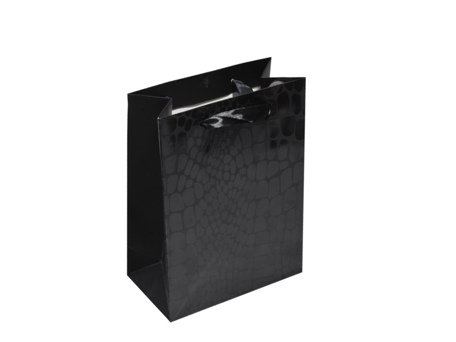 JK Box Dárková papírová taška černá CR-8/A25 - Dárkové krabičky na šperky Taštičky na šperky