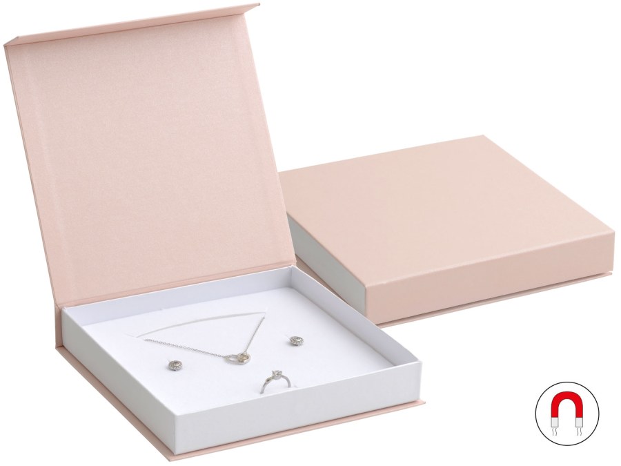 JK Box Pudrově růžová dárková krabička na soupravu šperků VG-10/A5/A1 - Dárkové krabičky na šperky Krabičky na šperky Krabičky na šperky - velké