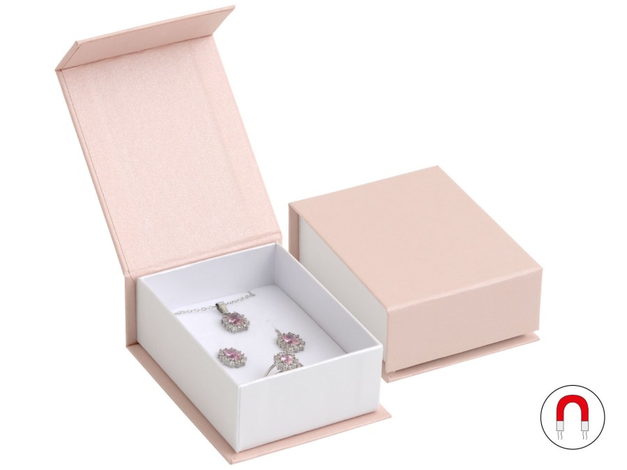 JK Box Pudrově růžová dárková krabička na soupravu šperků VG-6/A5/A1 - Dárkové krabičky na šperky Krabičky na šperky Krabičky na šperky - velké
