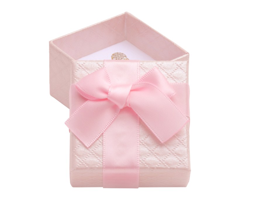 JK Box Růžová dárková krabička na šperky s mašlí AT-2/A5 - Dárkové krabičky na šperky Krabičky na šperky Krabičky na šperky - malé