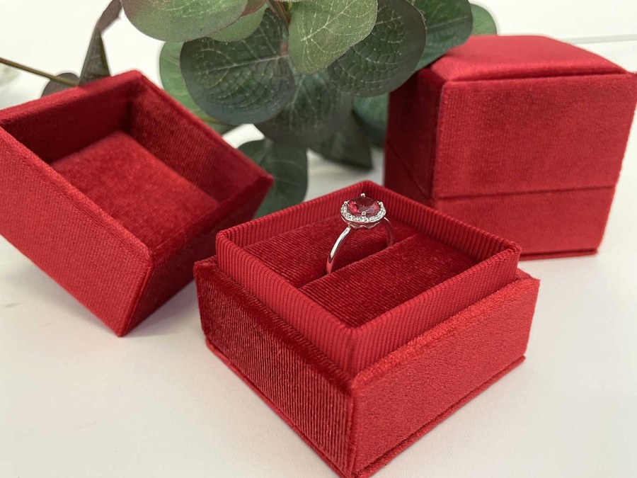 JK Box Sametová dárková krabička na prsten CA-2/A7 - Dárkové krabičky na šperky Krabičky na šperky Krabičky na šperky - malé