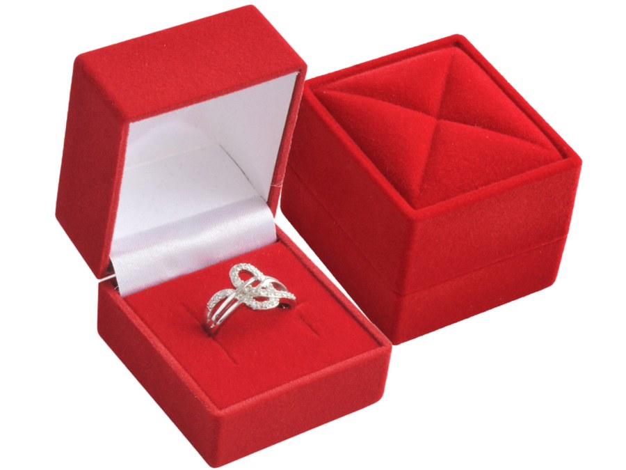 JK Box Sametová dárková krabička na prsten RE-02/A7 - Dárkové krabičky na šperky Krabičky na šperky Krabičky na šperky - malé