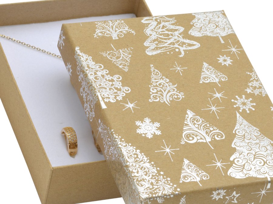 JK Box Vánoční dárková papírová krabička KX-8/AG - Dárkové krabičky na šperky Krabičky na šperky Krabičky na šperky - velké