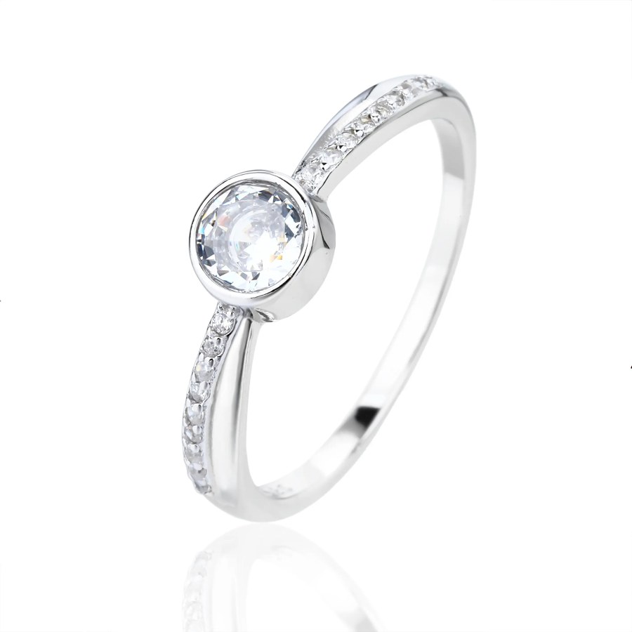 JVD Elegantní stříbrný prsten se zirkony SVLR1296XJ6BI 52 mm