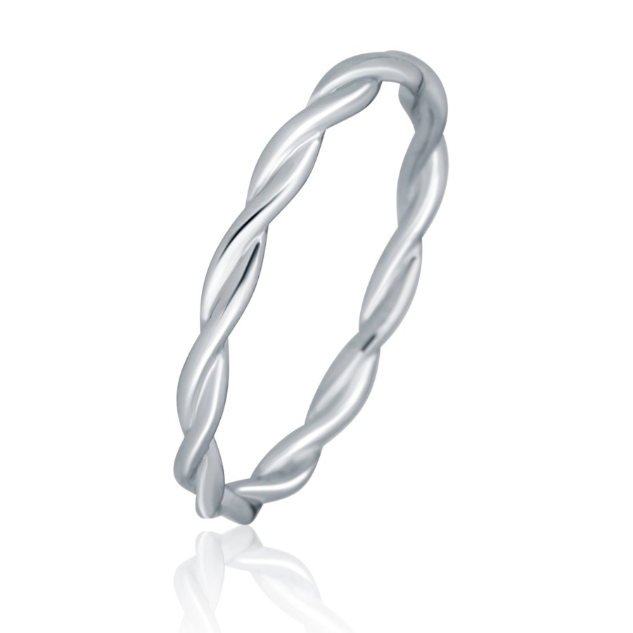 JVD Jemný kroucený prsten ze stříbra SVLR1239X6100 58 mm - Prsteny Prsteny bez kamínku