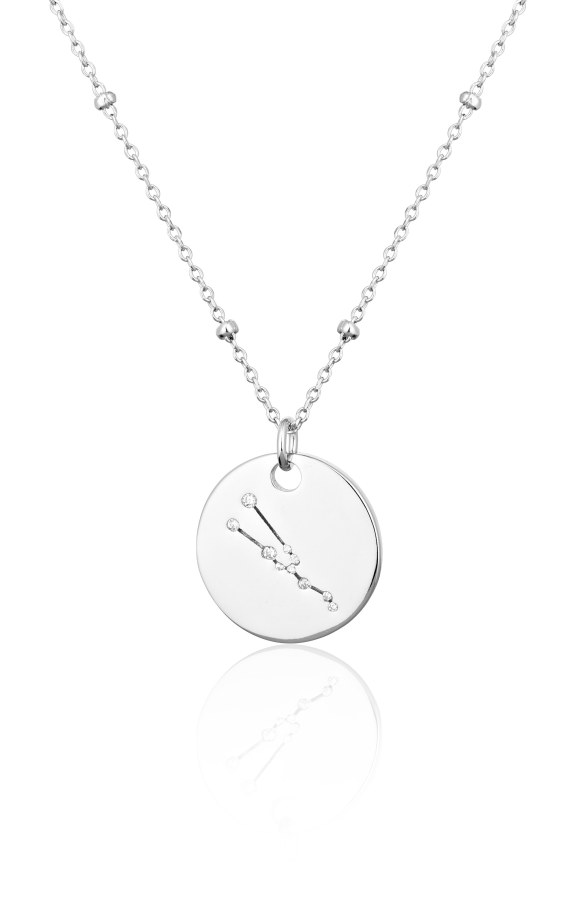 JVD Moderní stříbrný náhrdelník se zirkony Býk SVLN0327XH2BIBY (řetízek, přívěsek) - Náhrdelníky