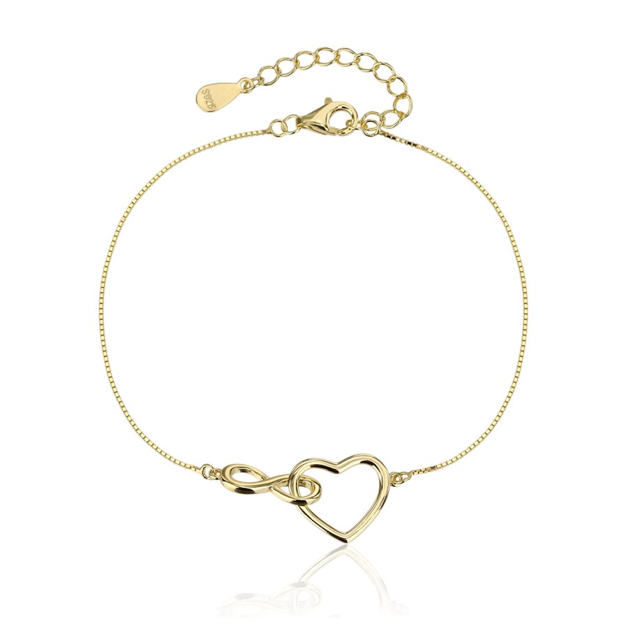 JVD Módní pozlacený náramek se symboly SVLB0558XJ6GO18 - Náramky Náramky se symboly