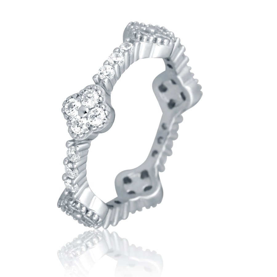 JVD Oslnivý stříbrný prsten se zirkony SVLR1156XH2BI 58 mm - Prsteny Prsteny s&nbsp;kamínkem