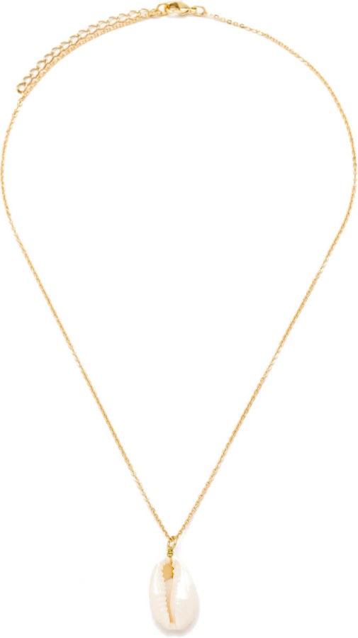 JVD Pozlacený ocelový náhrdelník s mušlí SSSN0024S20GO00 - Náhrdelníky