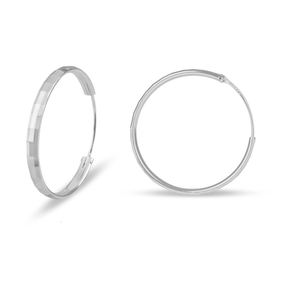 JVD Stříbrné náušnice kruhy SVLE0207XD500 3 cm - Náušnice Kruhy