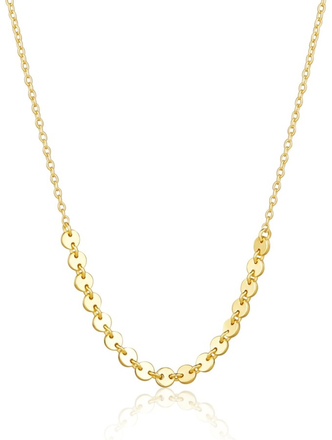 JVD Stylový pozlacený náhrdelník SVLN0705S75GO45 - Náhrdelníky