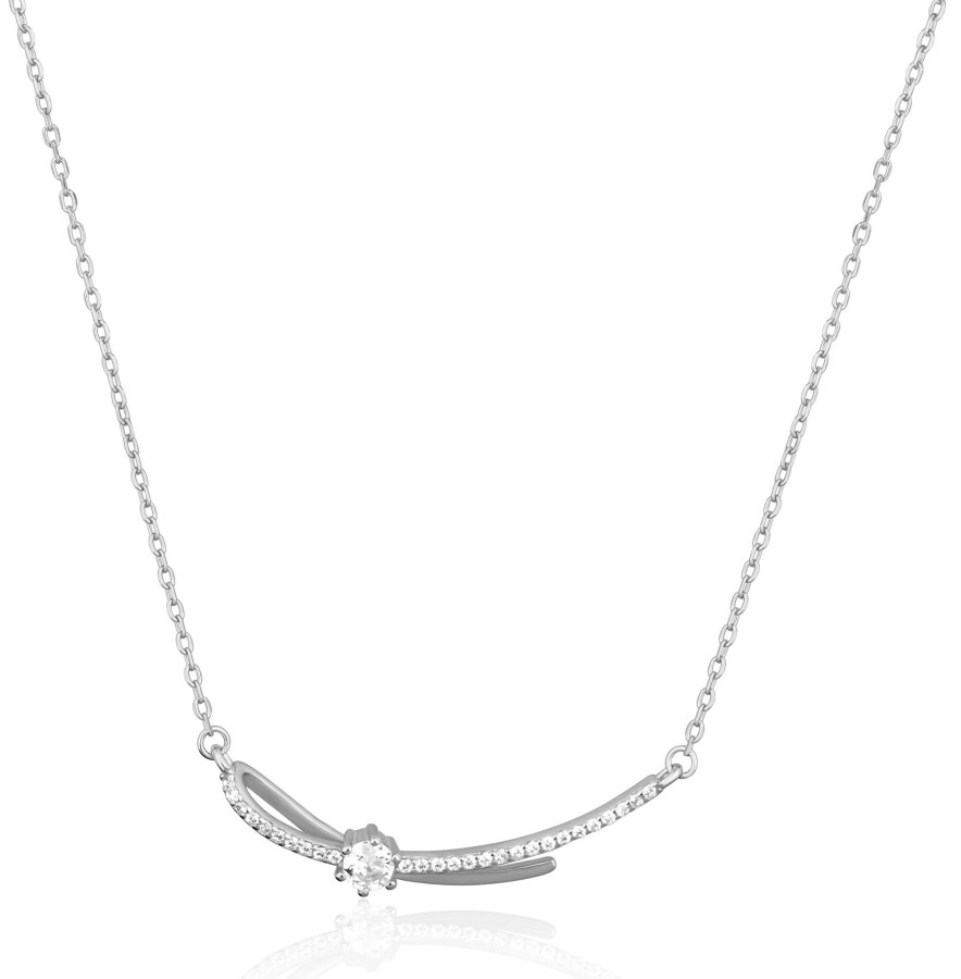 JVD Stylový stříbrný náhrdelník se zirkony SVLN0446XH2BI45 - Náhrdelníky