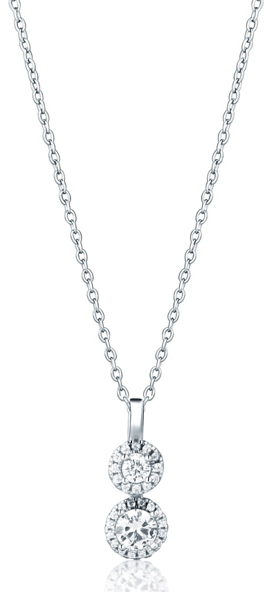 JVD Třpytivý stříbrný náhrdelník SVLN0710S75BI45 - Náhrdelníky