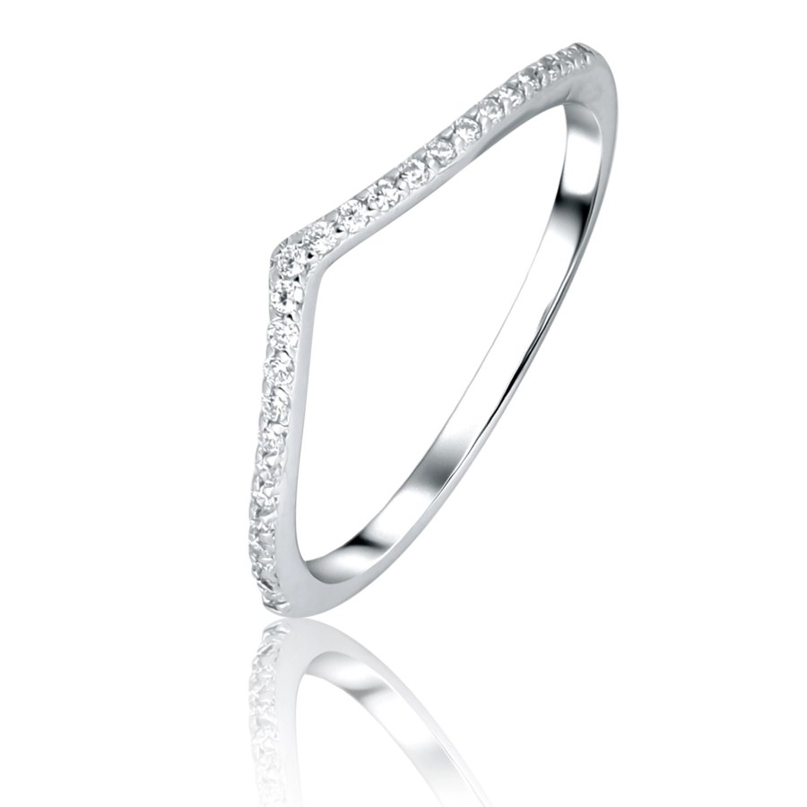 JVD Třpytivý stříbrný prsten se zirkony SVLR1266XK7BI 56 mm - Prsteny Prsteny s&nbsp;kamínkem