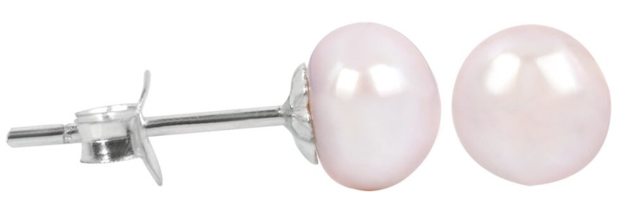 JwL Luxury Pearls Náušnice s pravou růžovou perlou JL0289 - Náušnice Pecky