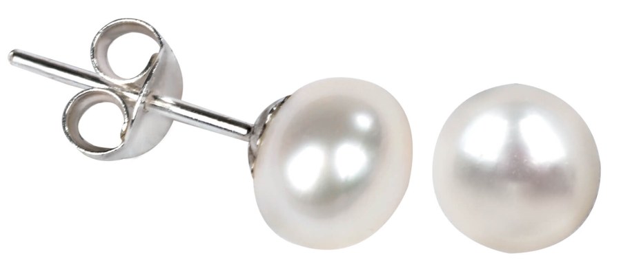 JwL Luxury Pearls Náušnice z pravých bílých perel JL0026 - Náušnice Pecky