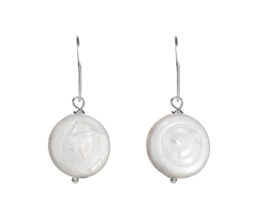 JwL Luxury Pearls Stříbrné náušnice s&nbsp;pravou bílou perlou JL0154 - Náušnice Bez kamínků