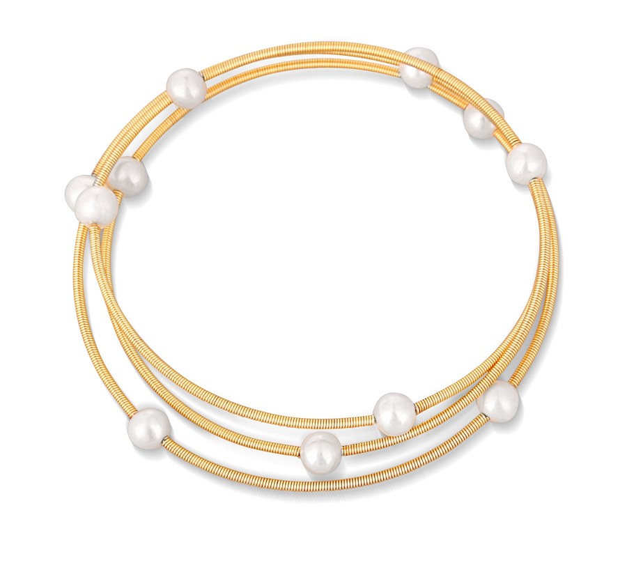 JwL Luxury Pearls Bronzový náramek s pravými perlami JL0756 - Náramky Perlové náramky