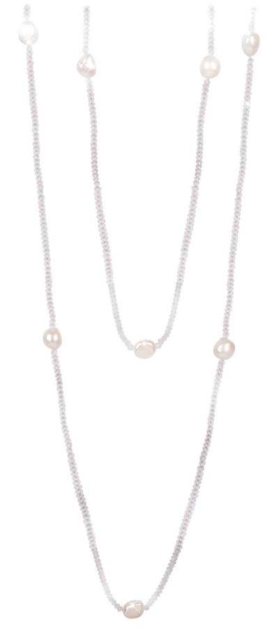 JwL Luxury Pearls Dlouhý náhrdelník z bílých pravých perel JL0427 - Náhrdelníky