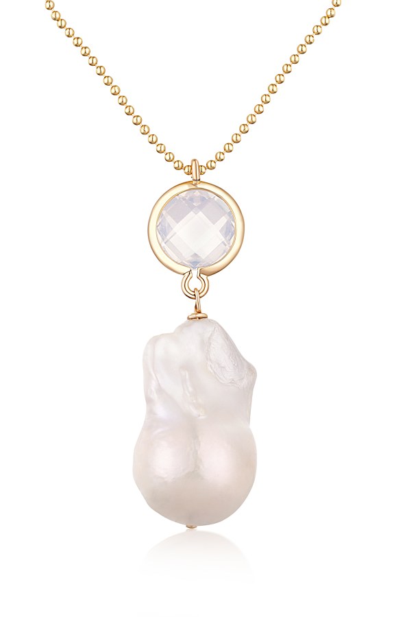 JwL Luxury Pearls Dlouhý pozlacený náhrdelník s pravou barokní megaperlou JL0710 - Náhrdelníky